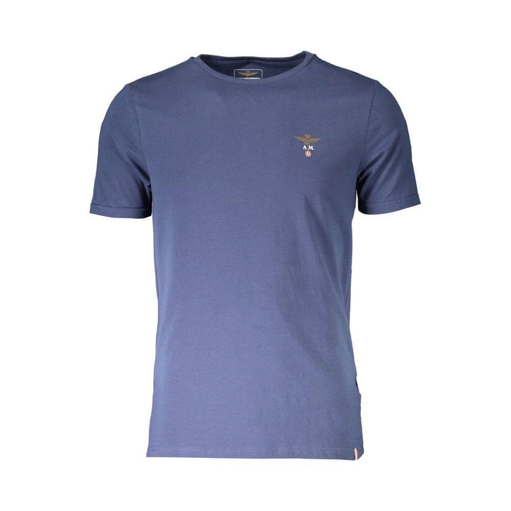 Aeronautica Militare Blue Cotton Men Underwear Shirt AE-37669-L