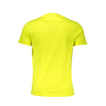Back view of Harmont & Blaine yellow cotton T-shirt, short sleeve, narrow fit, crew neck, with embroidery logo.