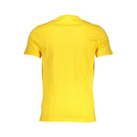 Harmont & Blaine yellow cotton T-shirt, short sleeve, narrow fit, crew neck, with embroidery logo. Stylish and casual wear.