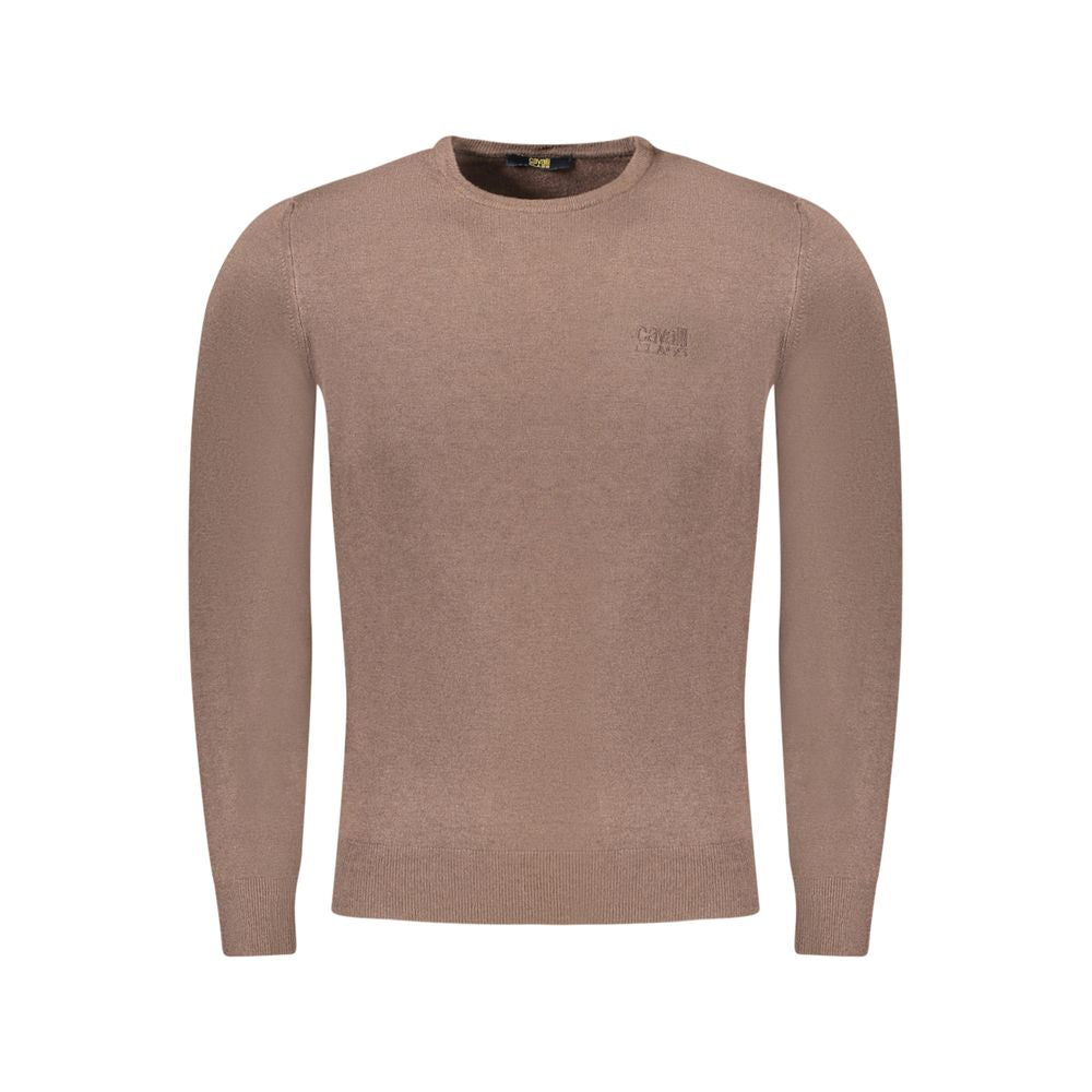 Cavalli Class Brown Viscose Men Sweater CA-33478-M