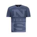 North Sails Blue Cotton Men T-Shirt NO-35055-M