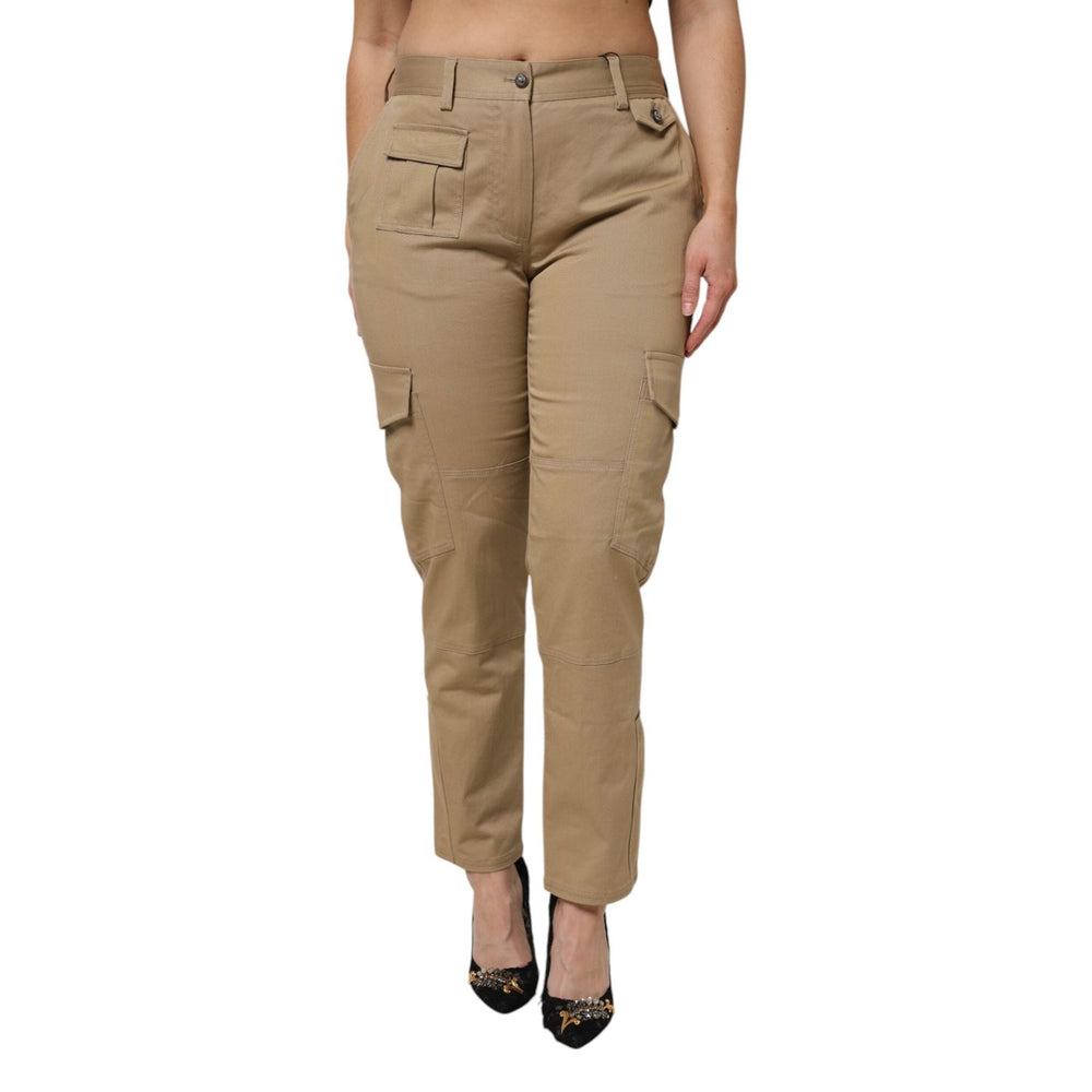 Dolce & Gabbana Brown Cotton Cargo Tapered Pants PAN76504-42