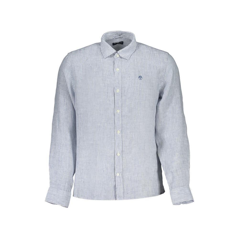 North Sails Blue Linen Shirt NO-29728-S