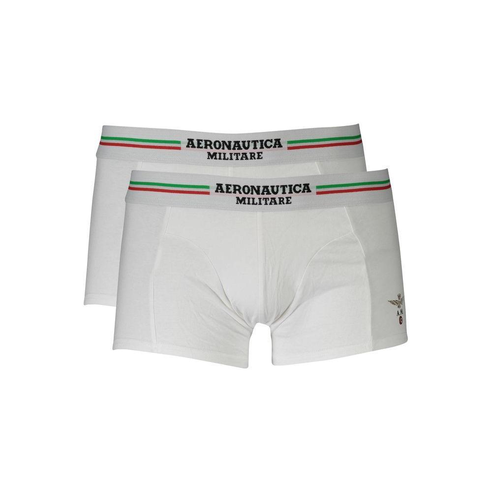 Aeronautica Militare White Cotton Men Boxer AE-36923-M