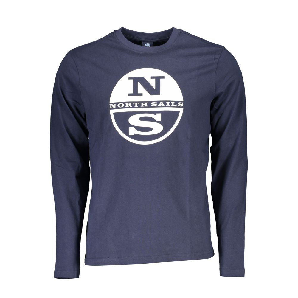 North Sails Blue Cotton T-Shirt NO-23363-XL