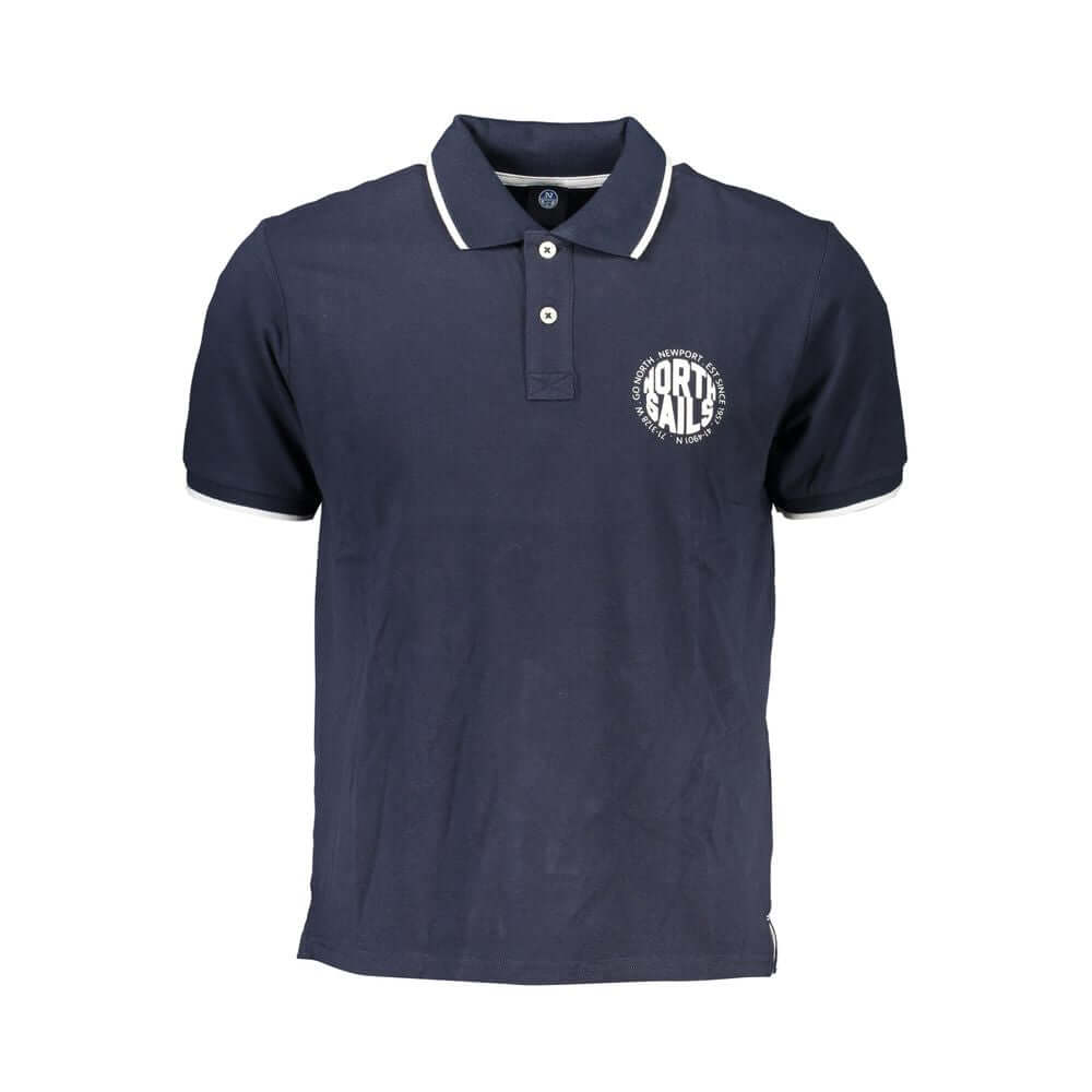 North Sails Blue Cotton Polo Shirt NO-27309-S