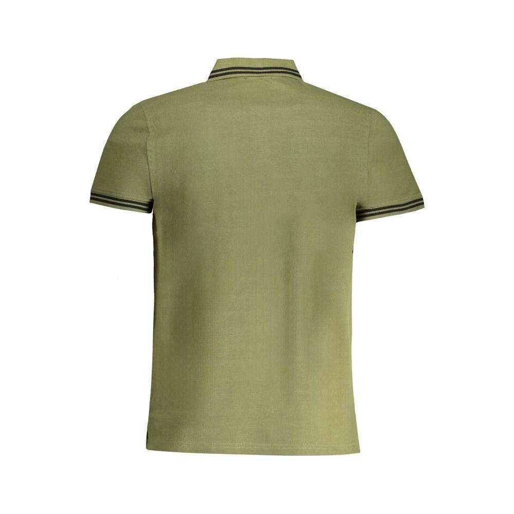 Cavalli Class Green Cotton Polo Shirt CA-30279-XL