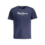Pepe Jeans Blue Cotton T-Shirt PE-31364-XL