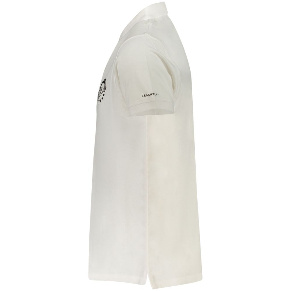 Trussardi White Cotton Men Polo Shirt TR-36629-XXL