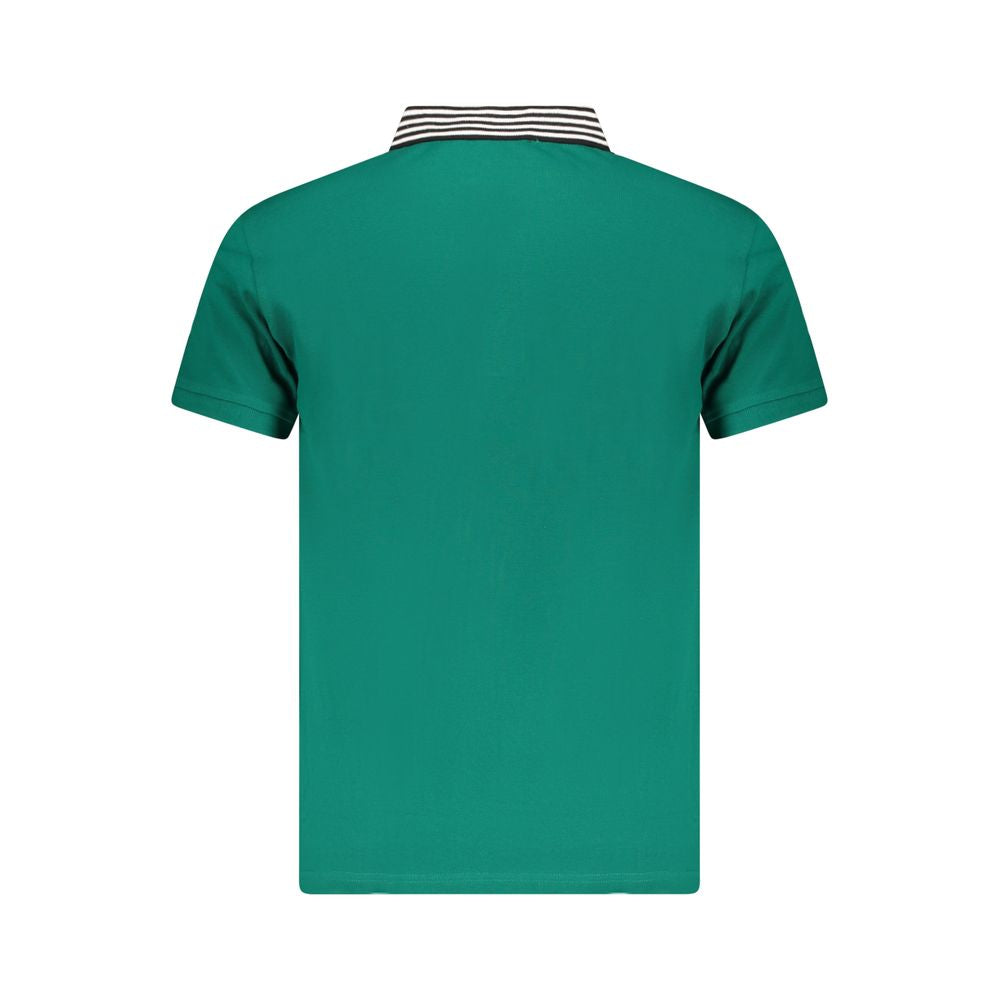 Cavalli Class Green Cotton Men Polo Shirt CA-36673-M