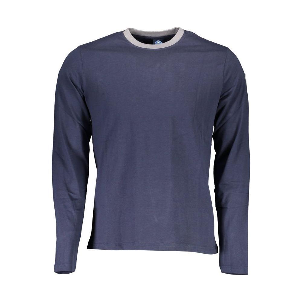 North Sails Blue Cotton Men T-Shirt NO-36799-XXL