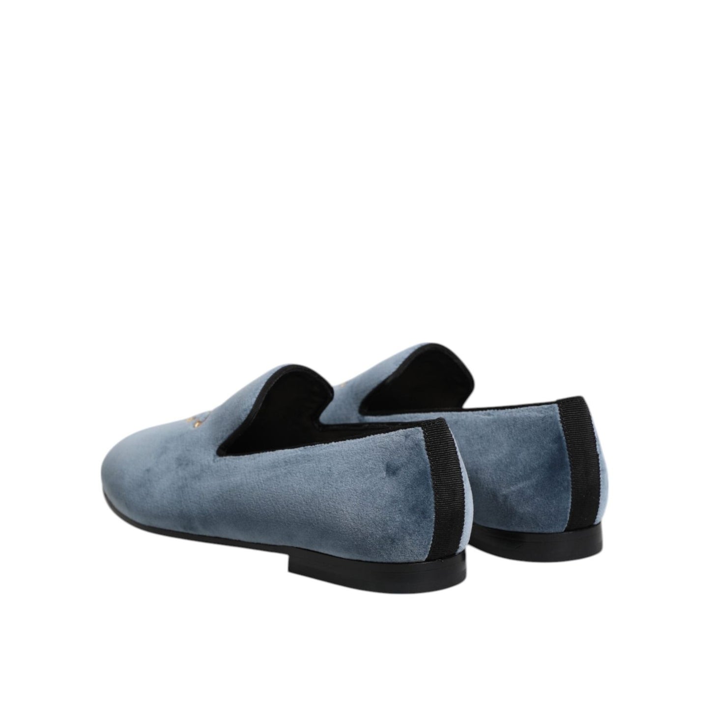 Dolce & Gabbana Blue Velvet DG Logo Loafers Formal Shoes MV7361-41