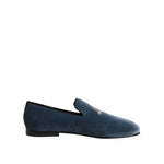 Dolce & Gabbana Blue Velvet DG Logo Loafers Formal Shoes MV7361-41