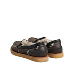 Dolce & Gabbana Brown White Calfskin Leather Loafers Shoes MV7323-42