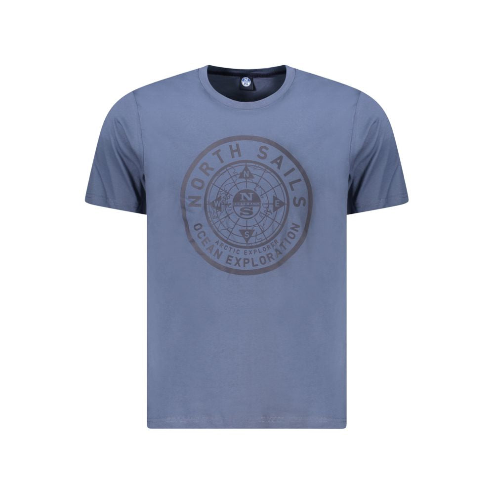 North Sails Blue Cotton Men T-Shirt NO-34354-S