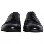 Dolce & Gabbana Dark Blue Leather Derby Wingtip Formal Shoes MV6459-44