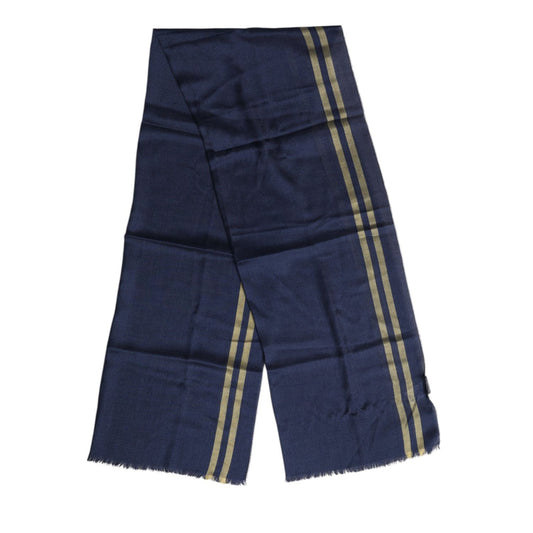 Dolce & Gabbana Blue Cashmere Neck Warmer Wrap Shawl Scarf