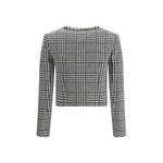 Self-Portrait Check Blazer SE-PF25111JBWBLACKANDWH-8