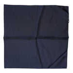 Dolce & Gabbana Dark Blue Silk Square Men Foulard Scarf MS7525