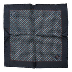 Dolce & Gabbana Blue Cocktail Silk Square Foulard Scarf MS7543