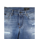 Dolce & Gabbana Blue Washed Cotton Skinny Men Denim Jeans PAN74930-44