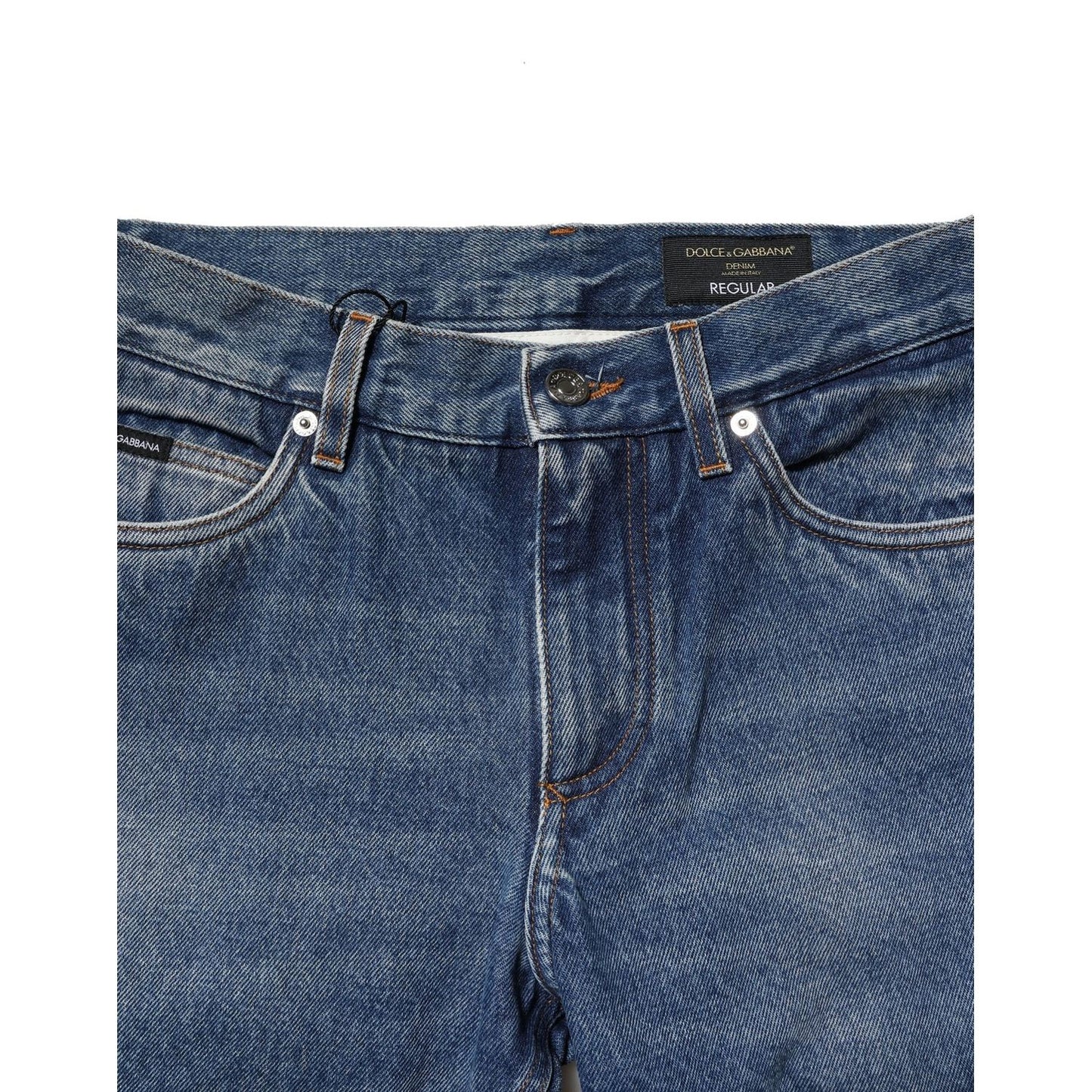 Dolce & Gabbana Blue Cotton Stretch Slim Fit Men Denim Jeans PAN75939-44