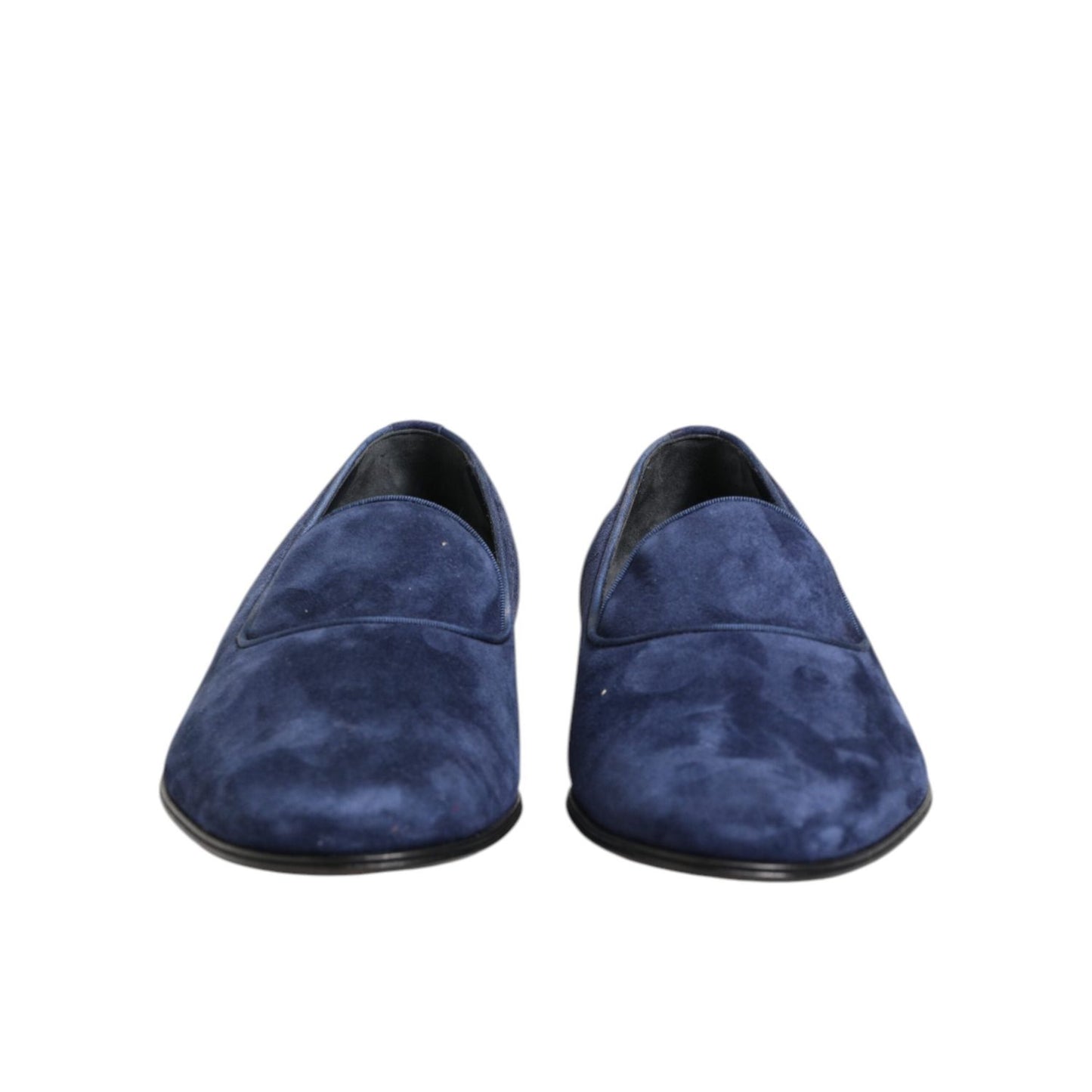 Dolce & Gabbana Blue Velvet DG Logo Loafers Formal Shoes MV7472-44