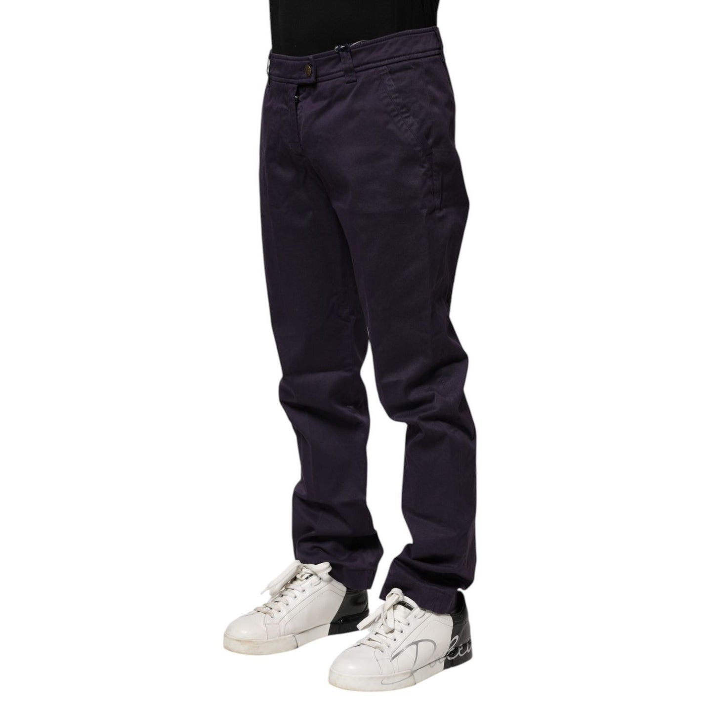 Incotex Dark Purple Mid Waist Casual Straight Pants PAN71689-44