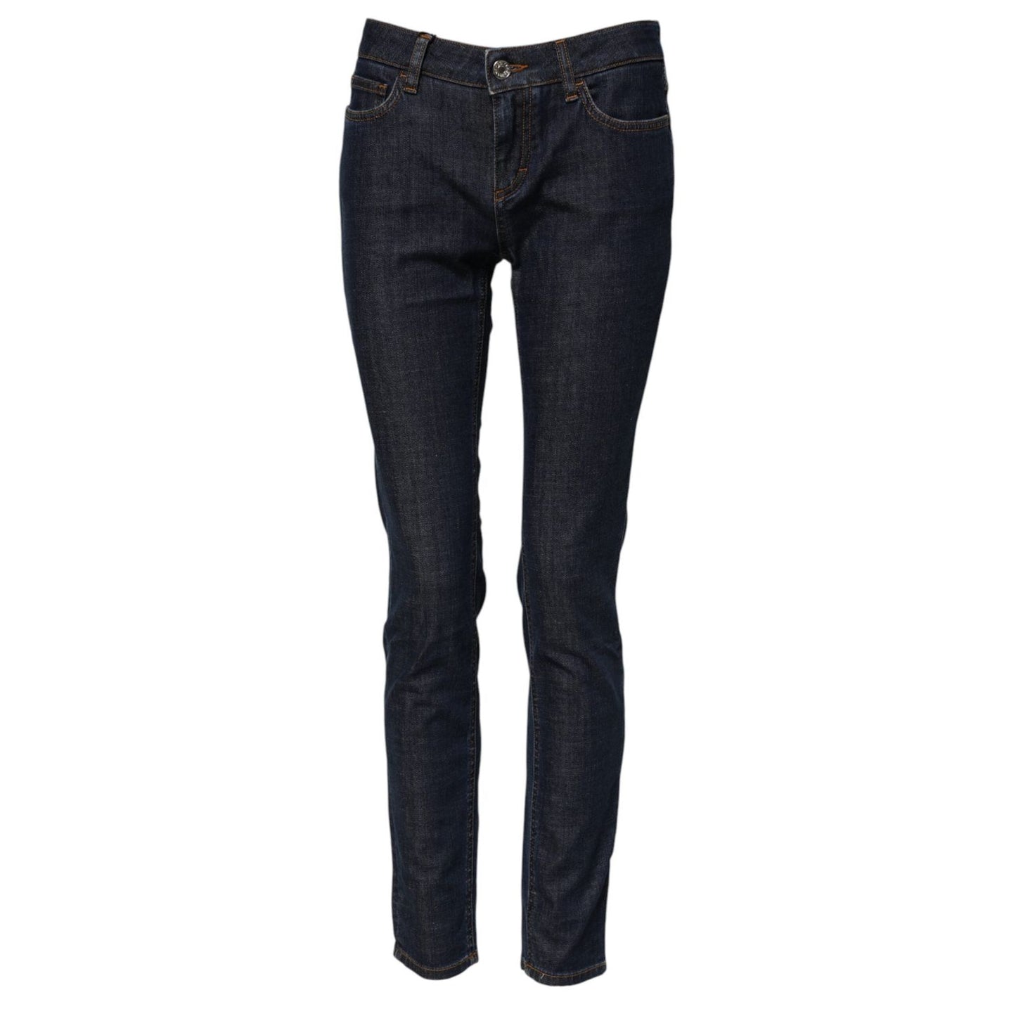 Dolce & Gabbana Blue Skinny Cotton Mid Waisted Denim Jeans PAN75091-40