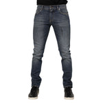 Dolce & Gabbana Blue Washed Skinny Logo Plaque Men Denim Jeans PAN76366-48
