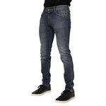 Dolce & Gabbana Blue Washed Skinny Logo Plaque Men Denim Jeans PAN76366-48