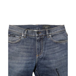 Dolce & Gabbana Blue Washed Skinny Logo Plaque Men Denim Jeans PAN76366-48