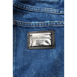 Dolce & Gabbana Blue Cotton Logo Plaque Denim Jeans PAN76368-48