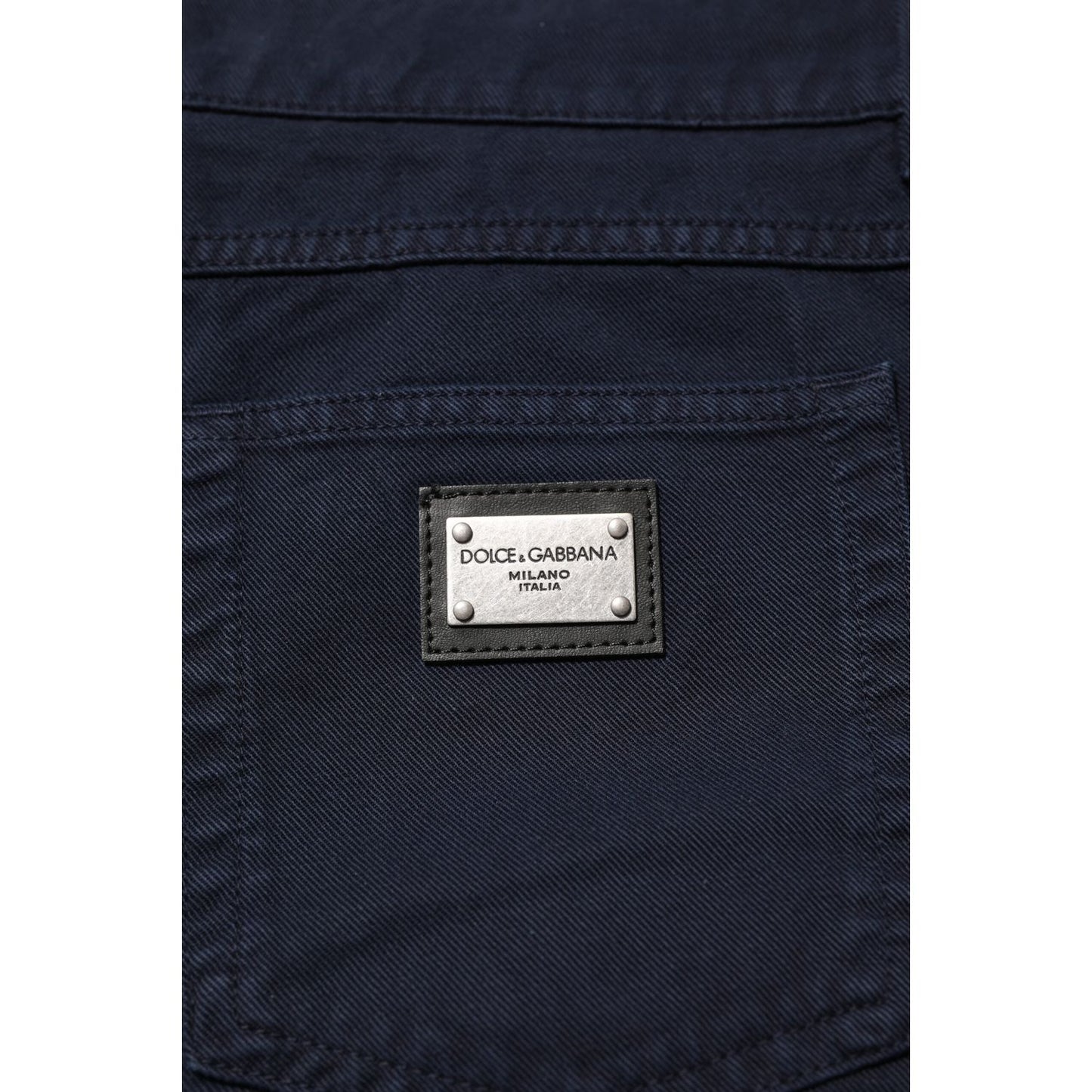 Dolce & Gabbana Black Cotton Tapered Denim Jeans Dolce & Gabbana