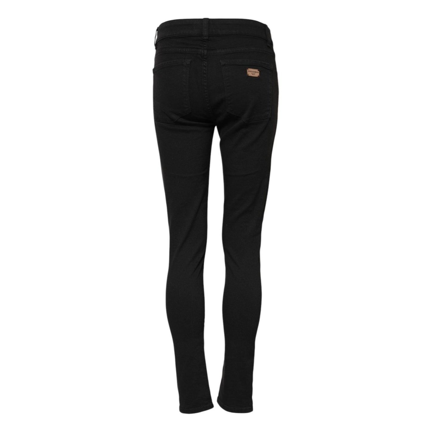 Dolce & Gabbana Black Cotton Stretch Slim Fit Denim Jeans PAN75098-36