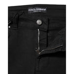 Dolce & Gabbana Black Cotton Stretch Slim Fit Denim Jeans PAN75098-36