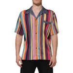 Dolce & Gabbana Multicolor Stripes Collared Men Polo T-shirt THS90358-48
