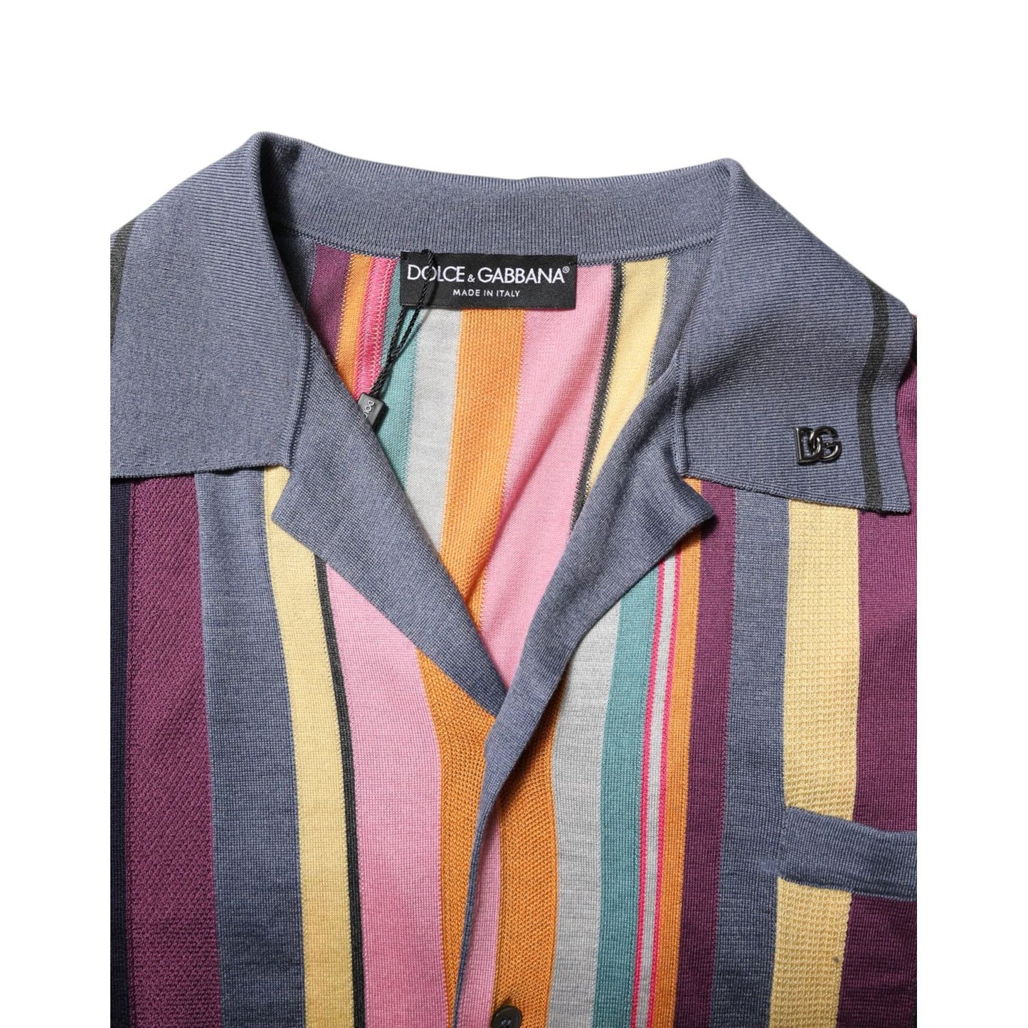 Dolce & Gabbana Multicolor Stripes Collared Men Polo T-shirt THS90358-48