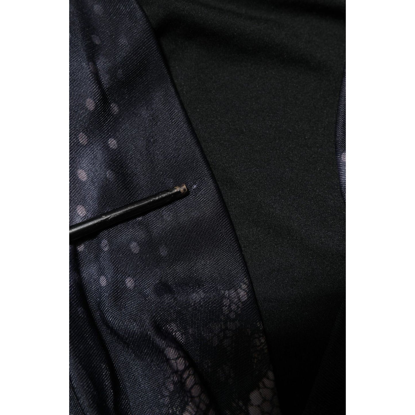 Roberto Cavalli Black Floral Viscose Sheath Midi Dress DR81528-1