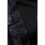 Roberto Cavalli Black Floral Viscose Sheath Midi Dress DR81528-1