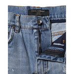 Dolce & Gabbana Blue Logo Plaque Denim Cotton Hot Pants Shorts PAN74923-40