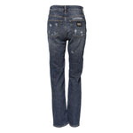 Dolce & Gabbana Blue Cotton Boyfriend Tattered Denim Jeans PAN75681-38