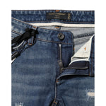 Dolce & Gabbana Blue Play Card Embroidery Skinny Denim Jeans PAN75995-38