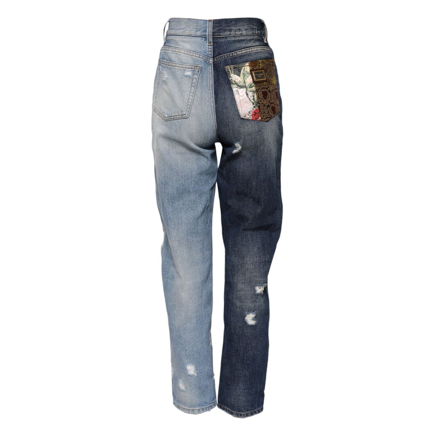 Dolce & Gabbana Multicolor Patchwork Tapered Denim Jeans PAN76253-38