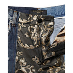 Dolce & Gabbana Multicolor Patchwork Tapered Denim Jeans PAN76253-38