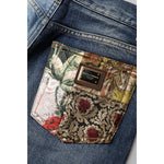 Dolce & Gabbana Multicolor Patchwork Tapered Denim Jeans PAN76253-38