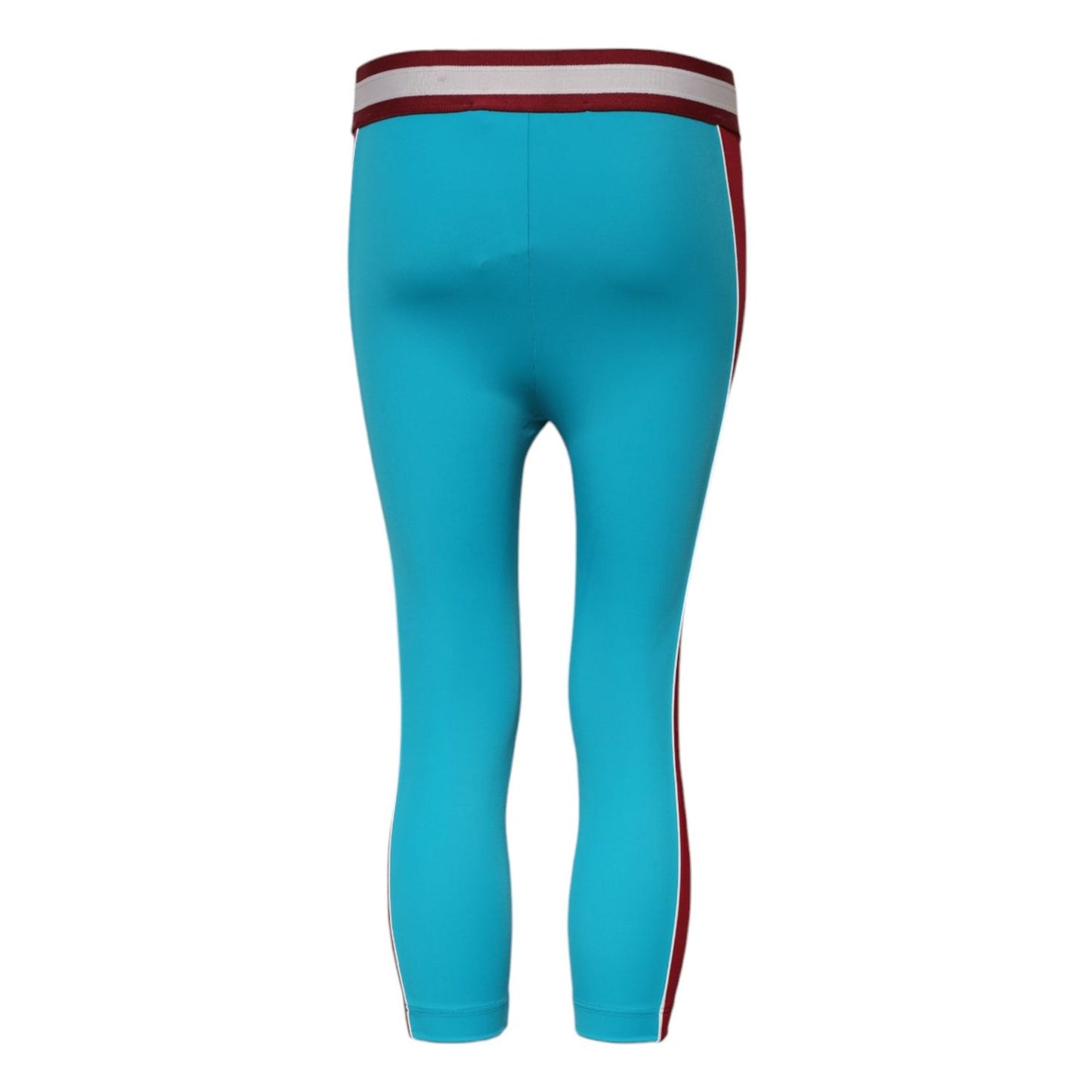 Dolce & Gabbana Blue Nylon Slim Fit Cropped Leggings Pants PAN75536-40