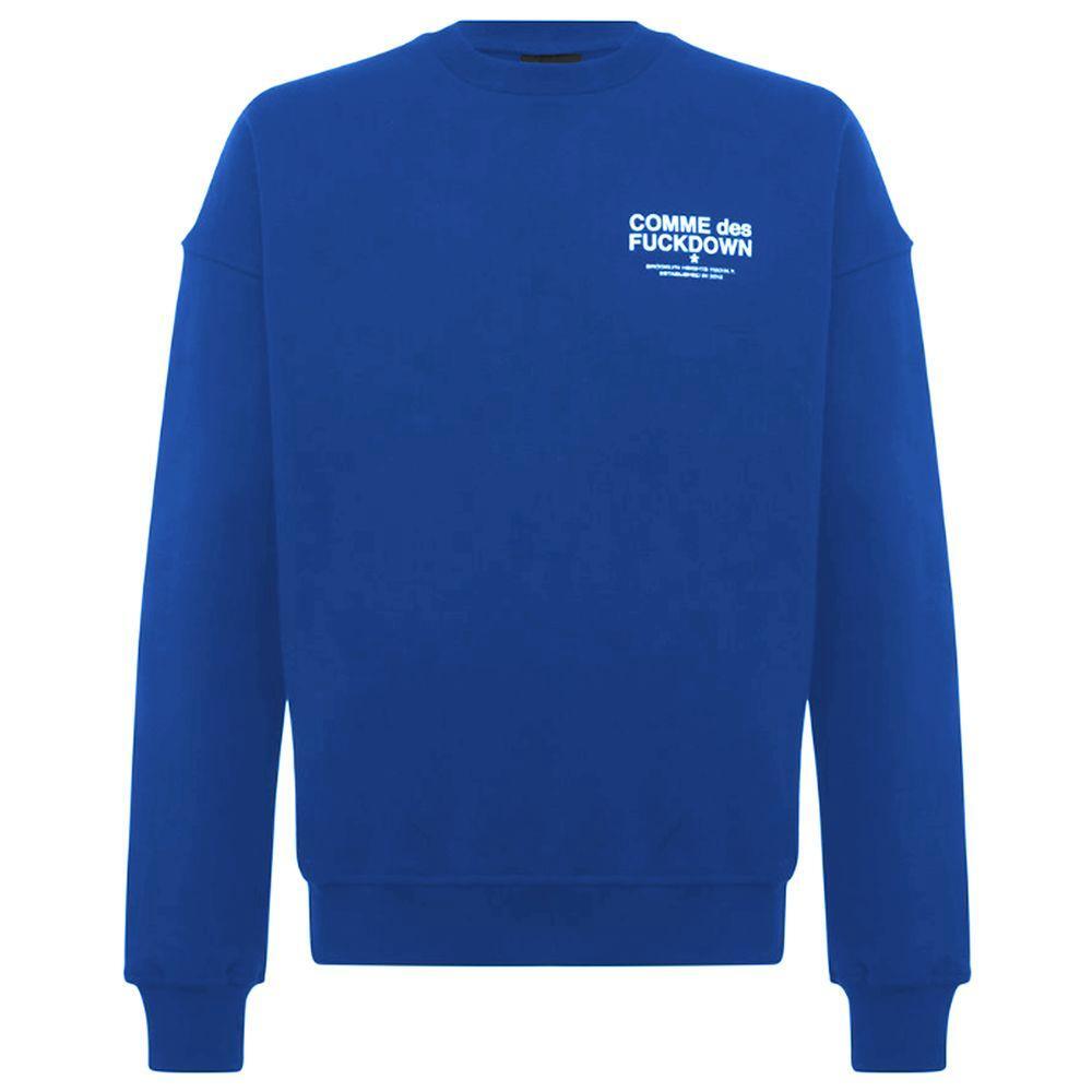 Comme Des Fuckdown Blue Cotton Sweater CO-15719-XL