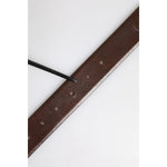 Dolce & Gabbana Brown Classic Gold Metal Logo Buckle Men Belt