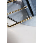 Dolce & Gabbana Two Tone Blue Denim Gold Metal Buckle Belt WMB548-90